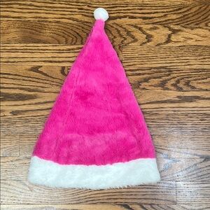 Pink and White Kids Santa Hat
